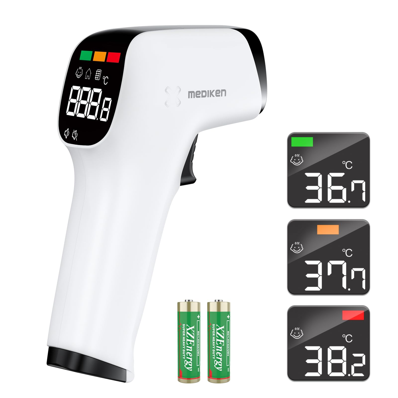 MEDIKEN Electronic Электронный 1 секунда может записывать 32 инфракрасный многофункциональный бесконтактный термометр, бесконтактный термометр, бесконтактный белый